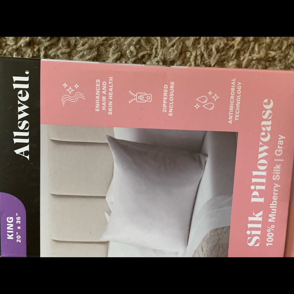 Allswell king size silk pillowcase 2 sets